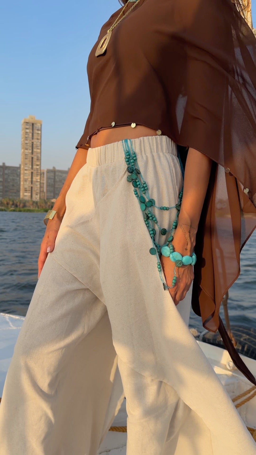 KALA Cape with Gold Details & Scarf