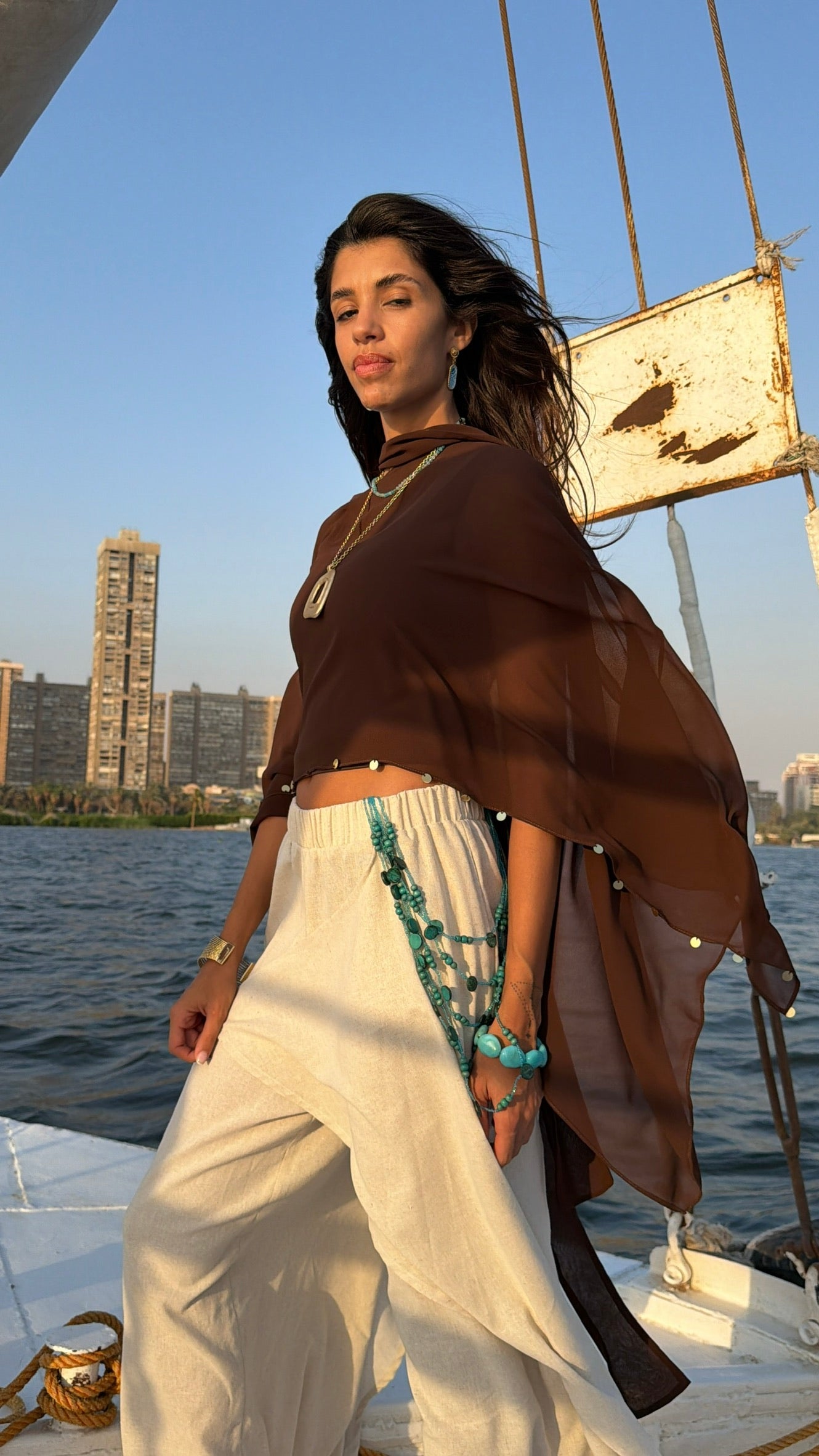 KALA Cape with Gold Details & Scarf